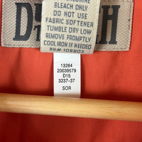 Duluth Trading Co Armachillo Cooling Long Sleeve Shirt Orange Size L Tall LT - Picture 5 of 9